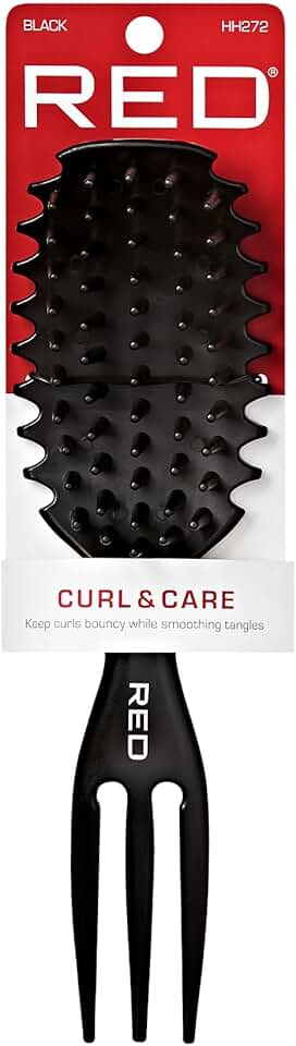 Curl & Care - Brosse démêlante, massante, douce cheveux, format compact